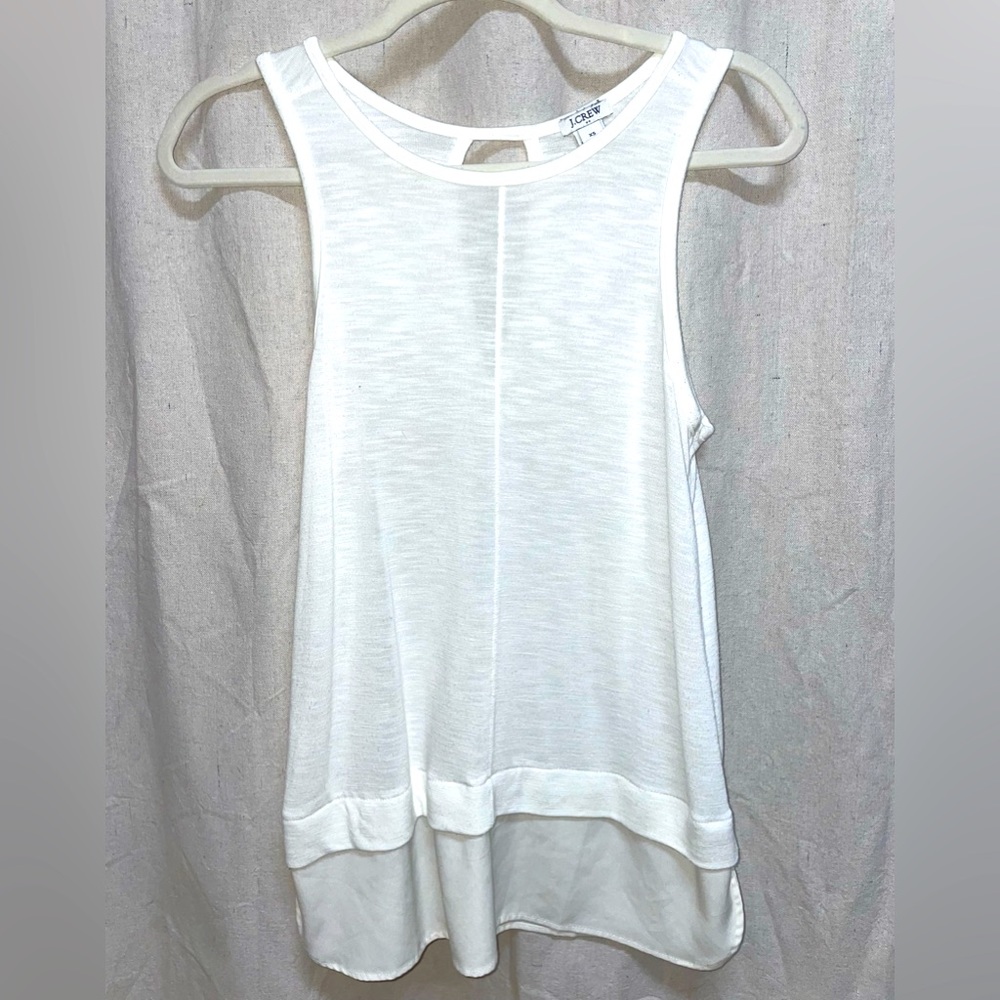 Jcrew long white tank
